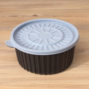 탕용기 BF 225파이 감자탕용기 중 블랙 200세트 일회용 배달 포장