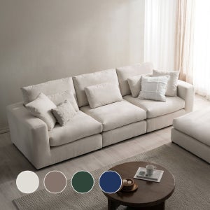 (한샘몰pick) 데일리 구스 모듈 아쿠아텍스 패브릭소파 4인용 (4colors)