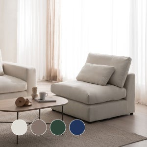 (한샘몰pick) 데일리 구스 모듈 아쿠아텍스 패브릭소파 1인 암리스 (4colors)