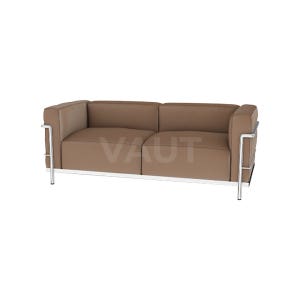 (정품) CASSINA 카시나 LC3 / 2시트 / 크롬 프레임 / Y등급 (Caffelatte Extra, 13Y282) / 구스폼