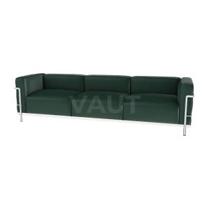 (정품) CASSINA 카시나 LC3 / 3시트 / 크롬 프레임 / X등급 (Verde Bosco, 13X337) / 구스폼