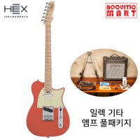 앰프패키지 헥스 일렉기타 T100 FR Fiesta Red 텔레