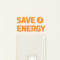 save energy 동그라미속 전기 픽토그램 절전 절약 스위치스티커