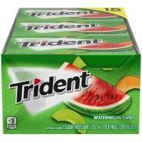 트라이던트 Trident 트리던트 수박맛 트위스트 슈가 프리 껌 15팩 1개