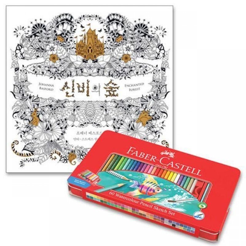 파버카스텔 TIN 일반 수채 색연필 60색 No 115964