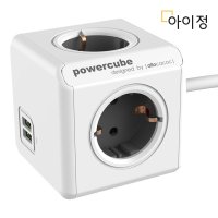 파워큐브 익스텐디드 USB 그레이 3M 멀티탭 콘센트