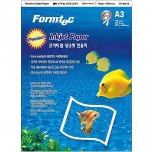 22000 폼텍 FP-30570 프리미엄 잉크젯 전용지 115g 1팩 (100매입) - A3 (297x420mm)