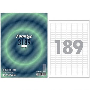 7700 폼텍 LQ-3189 분류표기용라벨지 A4 (189칸) 1팩 (20매입)