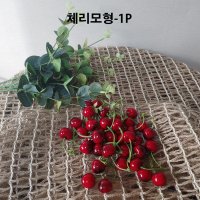 체리모형-1P 주방장식 데코 과일모형 열매 홈데코 인조과일 미니어쳐