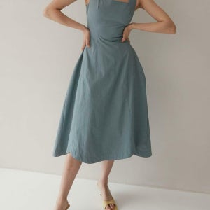[페이리] Fiore Sculpted Scallop Mididress (Cloudy Sea)