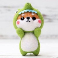 아트조이 DIY 양모펠트 키링 키트 공룡 시바