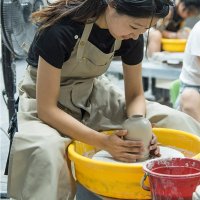 도자기 앞치마 유화 앞치마 DIY 세라믹 조각 진흙 유지 작업복 내유성 오염 방지 성인 보호 앞치마