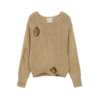 PALOMA WOOL 팔로마울 여성 렌조 디스트레스드 니트 카키 OJ2202