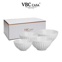 브이비씨까사 VBC까사 인칸토 공기 대접 2인 4P 기프트 세트 바로크 스트라이프 326326