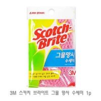 3M 스카치 브라이트 그물 망사 수세미 1p 스폰지수세