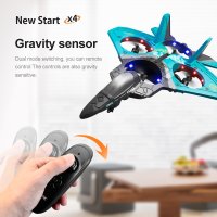 V17 RC 원격 제어 비행기 2 4G 전투기 취미 글라이더 EPP 폼 장난감 드론 키즈 선물 rcplane