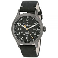 Timex 익스페디션 스카우트 남성용 손목시계 가죽 스트랩 TW4B01900