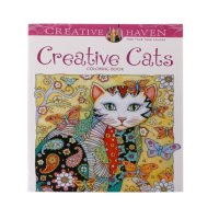 색칠공부도안 집콕놀이 컬러링북 24 페이지 크리 에이 티브 고양이 하기 책 어린이 젊은