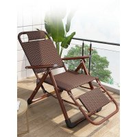 야외 캠핑 카페 테라스 라탄 접이식 썬베드 비치 의자