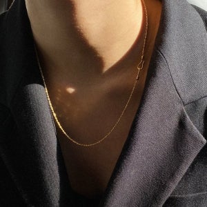 [마르타] TWIST ROPE NECKLACE (S) GOLD N34
