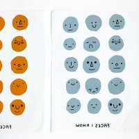 원단 전사지-페이스2종[택1] 퀼트 천 홈패션