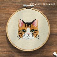 천가게 프랑스자수 패키지 DIY 키트 고양이 캣츠칸 CH511386