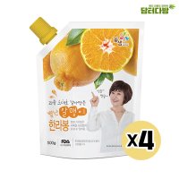 홈카페 만들기 스무디 에이드 한라 꽃샘 별난 알맹이 한라봉 파우치 500g 1BOX 8개입