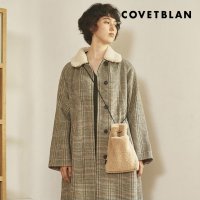 코벳블랑 COVETBLAN 여성 퍼카라 체크핸드메이드 코트 V198MCT209W