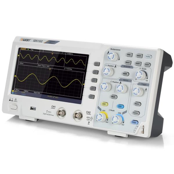 Hantek 디지털 오실로스코프 2D10 2채널 z 25MHz 신호 발생기 전압계 주파수 측정기 DSO2D15 DSO2C10 150MH