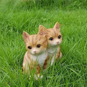 에프 고양이 두마리 RW16193 정원인형