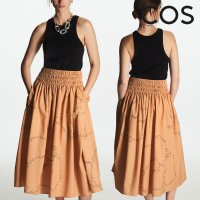 COS 코스 스커트 Cos SMOCKED-WAIST MIDI SKIRT 1098113003