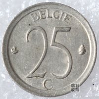 벨기에 25 센트 작은 니켈 16mm 유럽 해외  기념주화 희귀동전 종이의집