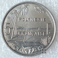 프랑스령 폴리네시아 5프랑 프랑스 여신 오세아니아 해외 기념주화 희귀동전 종이의집