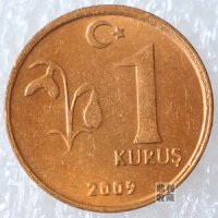 터키 1 뉴 쿠루 16.4mm 아시아 해외 기념주화 희귀동전 종이의집