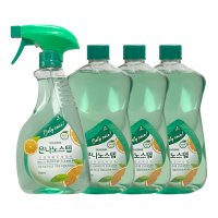 한국미라클피플사 은나노스텝 시즌3 다용도 세정제 550ml 1개 + 1100ml 리필 3개