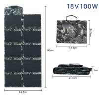 USB 태양광 야외 충전 접이식 18v 100w 등산 패널