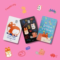 [텐텐단독] [고스티X웰시코기사이클링클럽] 카드 커버 스티커팩 3종 스티커/Sticker