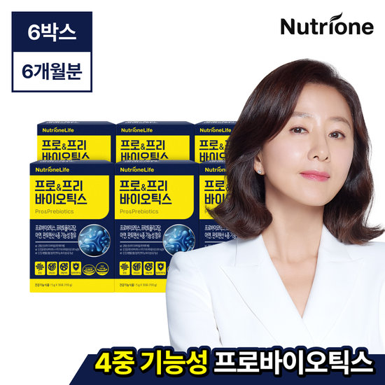 [뉴트리원] 온<b>가족 유산균</b> 프로&amp;프리바이오틱스 6박스(6개월분)