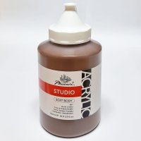 아크릴물감 STUDIO 500ml 687 Burnt Umber/ 밤색 낱색 미술 벽화 공예작업 그리기 디자인 인테리어재료