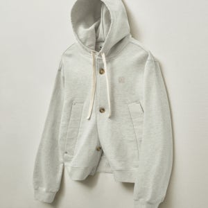 [세터] 테오 코튼 올 데이 후드 집업 멜란지 아이보리 SA243UTJ22IV