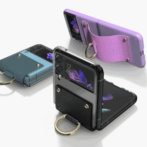 [HIGHON] 하이온 가죽 PC 키링 투명 케이스[HZ3-1] Z플립3 / Z플립4