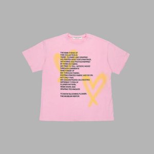 더뮤지엄비지터 [2차 입고] Heart Sprayed T-Shirts (Pink)