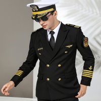 장교 해군군복 선원 제복 캡틴 의상 세트 유니폼