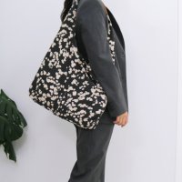 파시에라 Flower Prints Corduroy Hobo Bag BAFIS0109