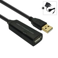 대원TMT USB 2.0 연장 리피터 케이블 (아답터포함)