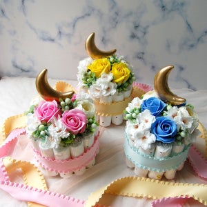 푸른뱀의해 뱀띠아기 임신 출산 선물 임산부 손수건케이크, 피움플라워