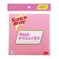 3M 스카치 브라이트 부직포 칼라 행주 3매입