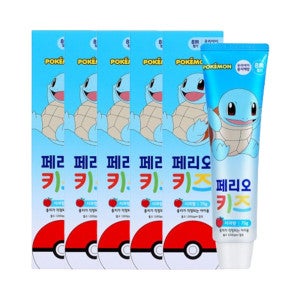페리오 페리오 키즈 치약 포켓몬 꼬부기(사과향) 75g 5개