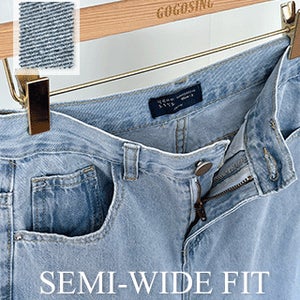 [오늘출발][봄맞이 할인중][1만장돌파!! 롱와이드연청바지 라이트 연청 데님팬츠 (난스판,세미와이드,청바지,키작녀)