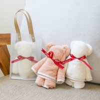 [갓샵] 답례품 곰돌이 수건 타올 선물 2color [캐릭터 어린이집 친구 생일선물 단체 선물용 포장]